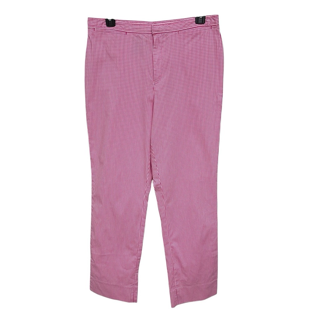 VTG Ralph Lauren Black Label Pink Gingham Ankle Pants Women's Size 10 Preppy